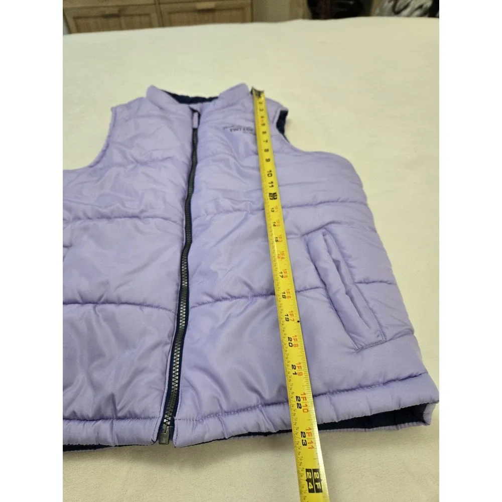 Vintage Weatherproof Youth Girls Large 14-16 Puffer Vest Lavender Pockets Zip